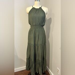 Suzy Shier Summer Halter Dress with Ruching